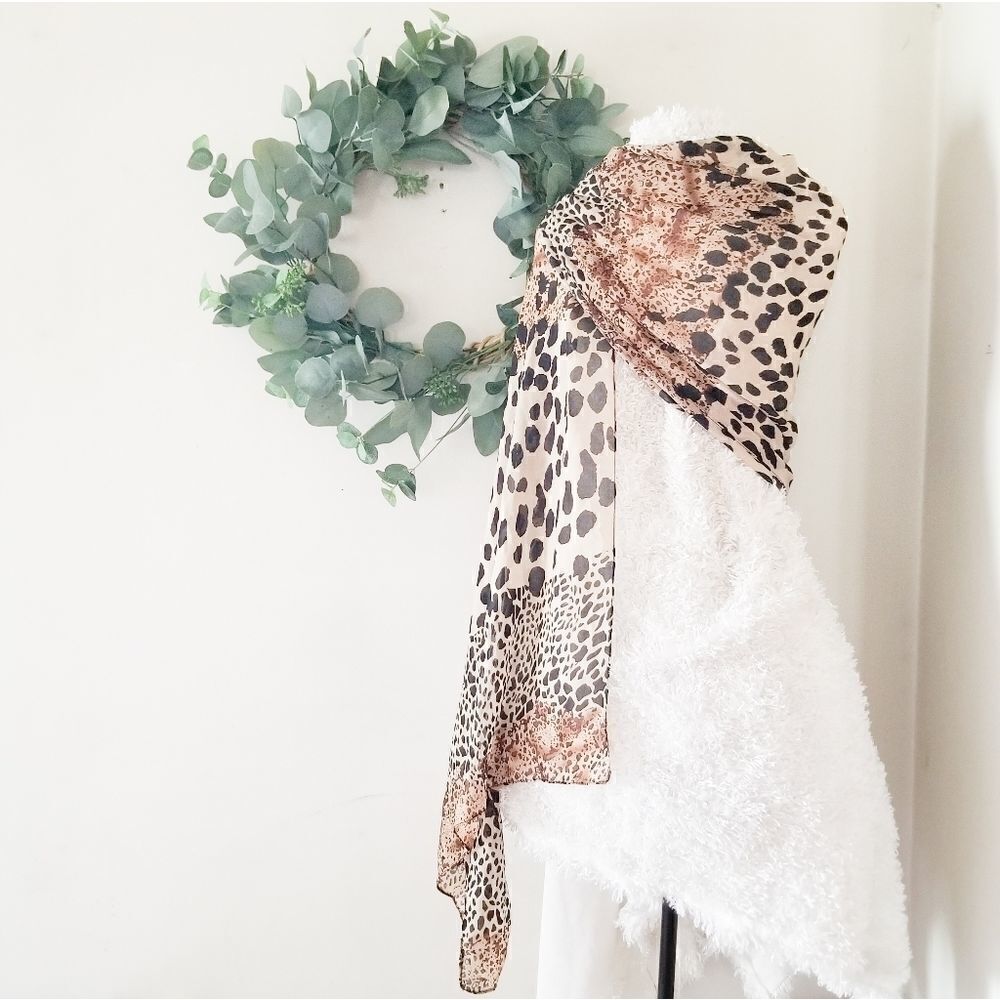 Animal print scarf accessory
